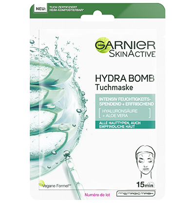 gesichtspflege gesichtspflege marken hydrabomb tuchmaske aloe vera fuer feuchtigkeitsbeduerftige haut